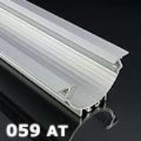 Alu-LED Aluminium profil eloxált 059 LED szalaghoz, átlátszó, gipszkartonba, függeszthető