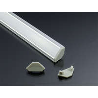 Alu-LED Alumínium profil LED szalaghoz eloxált Lumines C típus átlátszó