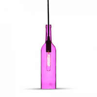 V-Tac - Palack üveg csillár (E14) - pink színű bura