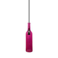 V-Tac - Palack üveg csillár (E14) - világos pink színű bura