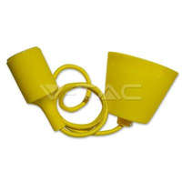 V-Tac Szilikon minimal függeszték (E27)- 1 égős- sárga színű búra