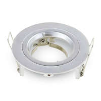 V-Tac Olcsó beépíthető fix kör spot lámpatest metálszürke IP20
