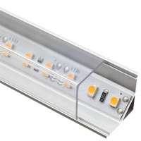 Alu-LED Alumínium profil eloxált LED szalaghoz, átlátszó