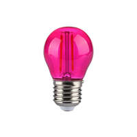 V-Tac LED lámpa E27 filament (2W/300°) Kisgömb - pink