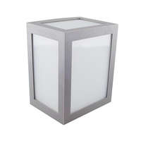 V-Tac Cube oldalfali dekor lámpatest, 12W, szürke, meleg fehér