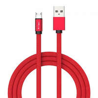 V-Tac Ruby USB - Micro USB pamut-szövetkábel (1 méter) piros - USB 2.0