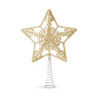  Karácsonyfa csúcsdísz - csillag alakú - 20 x 15 cm - arany