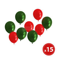  Lufi szett - piros-zöld, metálos - 15 db / csomag