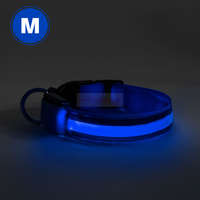 Globiz LED-es nyakörv - akkumulátoros - M méret - kék