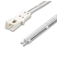 Isoled Csatlakozó kábel 30cm anya-üres MiniAMP csatlakozóval 2 eres fehér 3A
