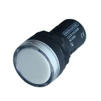 Tracon LED-es jelzőlámpa, fehér 24V AC/DC, d=16mm