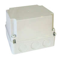 Tracon Műanyag doboz, kikönnyített, világos szürke, teli fedéllel 190×145×140mm, IP55
