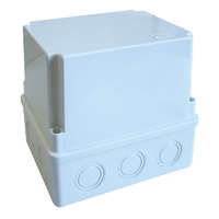 Tracon Műanyag doboz, kikönnyített, világos szürke, teli fedéllel 80×120×120mm, IP55