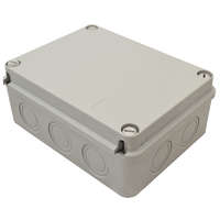 Tracon Elektronikai doboz, világos szürke, teli fedéllel 190×145×80, IP67