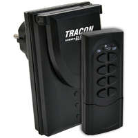 Tracon Távkapcsolós csatlakozóaljzat, 1 aljzat, 1 távírányító, IP44 230VAC, 50Hz, 3600W, IP44, 433,92MHz
