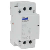 Tracon Installációs kontaktor 230V AC, 50Hz, 2 Mod, 1×NO+1×NC, AC1/AC7a, 40A