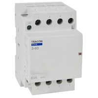 Tracon Installációs kontaktor 230V AC, 50Hz, 3 Mod, 3×NO, AC1/AC7a, 63A