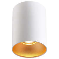 Tracon Mennyezeti spot lámpatest, hengeres, fehér, arany reflektor 100-240VAC, 50Hz, 1xGU10, max.35W
