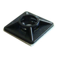Tracon Öntapadós/csavarozható, 4oldalt fűzhető kötegelő talp 20×20mm,fekete