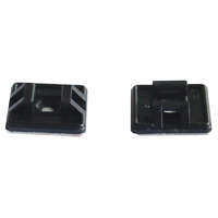 Tracon Öntapadós/csavarozható, 2oldalt fűzhető kötegelő talp 26,5×26,5mm,fekete