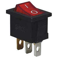 Tracon Készülékkapcsoló, BE-KI, piros-világító (0-I felirat) 16(6)A, 250V AC