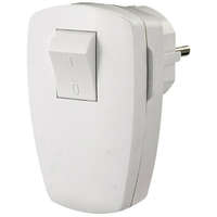 GAO GAO 0108H Földelt lengő dugvilla kapcsolóval, műanyag, középső kivezetéses, fehér, 230V~ 50Hz, 16A