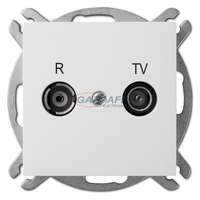 ELEKTRO-PLAST ELEKTRO-PLAST 1456-10 "Sentia" süllyesztett R-TV csatlakozó aljzat, 16dB, „átmenő”, fehér, keret nélkül