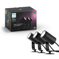 PHILIPS PHILIPS Lily anthracite 1741430P7 RGB LED kültéri leszúrható szpot lámpatest szett,8W 640Lm IP65 2000-6500K, 3 db