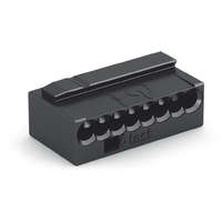 Wago 243-208 PUSH WIRE® vezeték összekötő; tömör vezetékeknek; max. 0,8 mm Ø; 8 vezeték; sötétszürke készülékház; világosszürke fedél