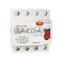 ELMARK ELMARK áram-védőkapcsoló, RCD JEL1A, 4P, 25A/30mA, 6kA, 400V