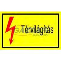 "Térvilágítás" öntapadó felirat, sárga, 95x60mm