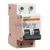 TRACON TRACON C60N 2P 6A C Kismegszakító, 2 pólus, C karakterisztika 6A, 6kA (C60N 2P C6A)