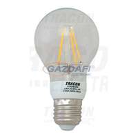 TRACON TRACON COGA604W COG LED gömb fényforrás, átlátszó 230 VAC, E27, 4 W, 400 lm, A60, 3000K
