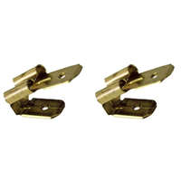 TRACON TRACON CSEL Szigeteletlen rátolható csatlakozó csap+hüvely, sárgaréz 6,3×0,8mm, 1-2,5mm2