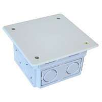 TRACON TRACON D80X80 Perforált kötődoboz süllyesztett, négyzetes, fekete 79x79(97x97)×51.5mm