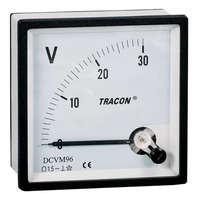 TRACON TRACON DCVM96-120 Analóg egyenáramú voltmérő 96×96mm, 120V DC