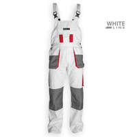 DEDRA DEDRA BH4SO-M Védő kertésznadrág M/50 méretben, fehér, 190g/m2 grammatúra