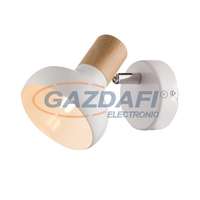 ELMARK ELMARK 955ADDY1W/WH "Addy" falon kívüli spot lámpa, 1xE14, fehér/fa, 80x150mm, A++-E