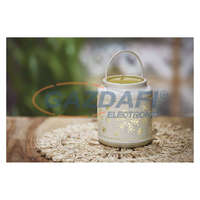 EMOS EMOS DCLV11 LED dekoráció – lámpa hópelyhekkel, fém, fehér, 14 cm, 3x AAA, beltéri, vintage, 0, 06 W, elem (3× AAA), IP20