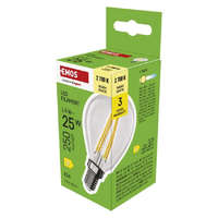 Emos ZF1D02 LED izzó Filament Mini Globe / E14 / 1,8 W (25 W) / 250 lm / Meleg fehér