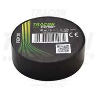 TRACON TRACON FEK10 Szigetelőszalag, fekete 10m×18mm, PVC, 0-90°C, 40kV/mm, 10 db/csomag