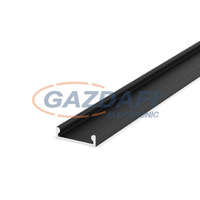 GREENLUX GREENLUX GXLP095 Alumínium profil (E1), nagyon vékony, max. 12mm széles LED szalagokhoz, felületre telepítéshez lakkozott fekete