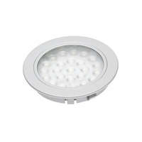 GTV LIGHTING GTV LD-AL24NE-53 LED Süllyesztett lámpatest ALVARO 12V DC, 1.7W, 24 SMD3528, 4000K, 130 lm, 2m kábel miniAMP,alumínium,műanyag házzal
