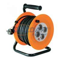 HOME HOME HJR-4-25 Kábeldob, fém talp, 4 földelt aljzat, 25 m