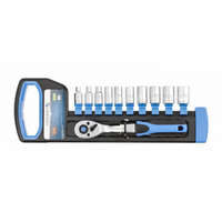 HÖGERT HÖGERT HT1R334 Aljzatkészlet racsnis fogantyúval 1/4", CrV acél, 72 T, 11 db
