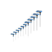 HÖGERT HÖGERT HT1W881 T-fogantyús torx biztonsági csavarkulcs készlet, TT8-TT45, 10-db, S2 acél