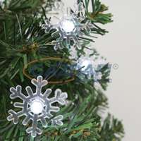 HOME HOME DECO 1 LED-es fényfüzérre húzható szilikon forma, Ø5 mm-es LED-re, hópehely, 50 db