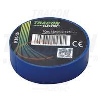 TRACON TRACON K10-15 Szigetelőszalag, kék 10m×15mm, PVC, 0-90°C, 40kV/mm, 10 db/csomag