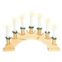 HOME HOME KAD 02 gyertyaív, melegfehér fényű, lakkozott fa