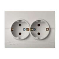 KANLUX KANLUX 25154 LOGI 02-1270-103 Schuko földelt dupla dugalj komplett 16A - 250V~